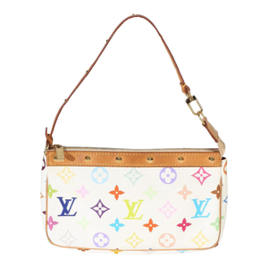 White Monogram Multicolore Canvas Pochette Accessoires