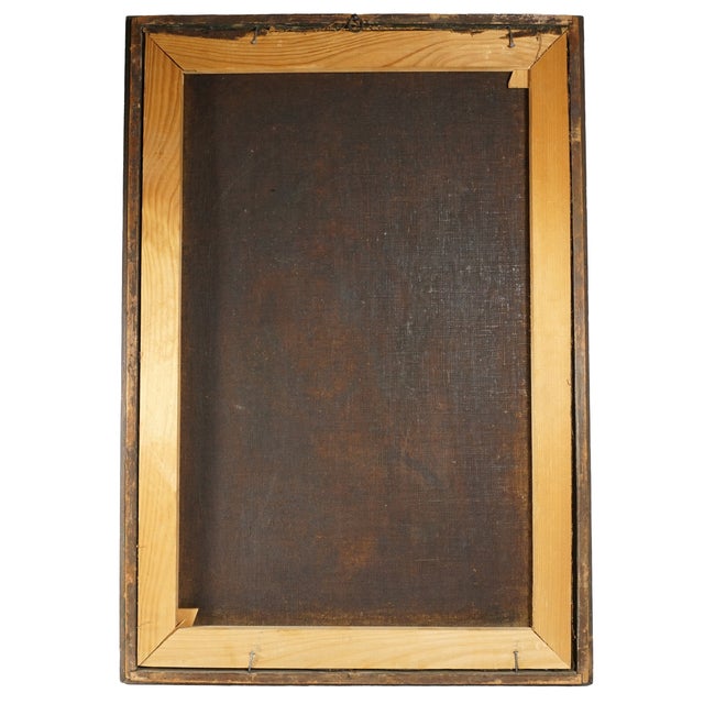 Antique 19c Portrait of Virgin Mary, Crowned Mother of Mercy, Religious Oil Painting For Sale - Image 9 of 9