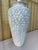 Blue Large Postmodern Feathered Pattern Plaster Table Lamp. Circa 1980s For Sale - Image 8 of 12