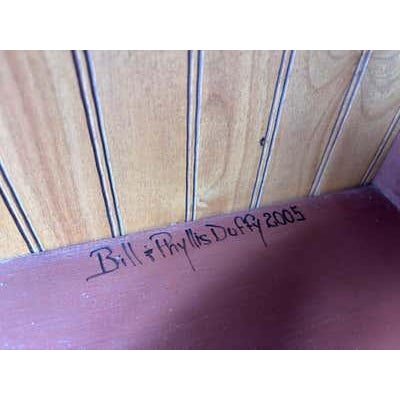 Bill and Phyllis Duffy Folk Art Shelf, Hand-Carved Wood, 2005 For Sale - Image 12 of 12