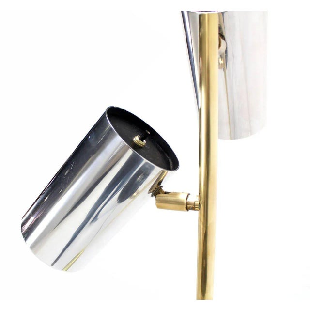 Vintage Mid Century Brass Base Floor Lamp For Sale - Image 4 of 7