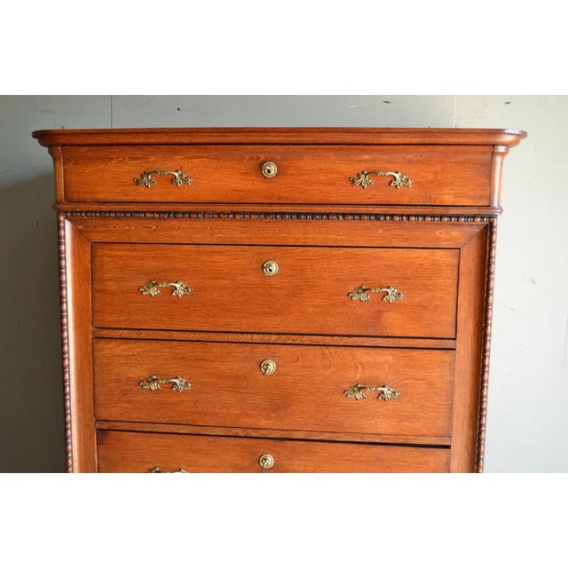 Antique Oak Chiffonier with Secretary, 19th Century For Sale - Image 4 of 12