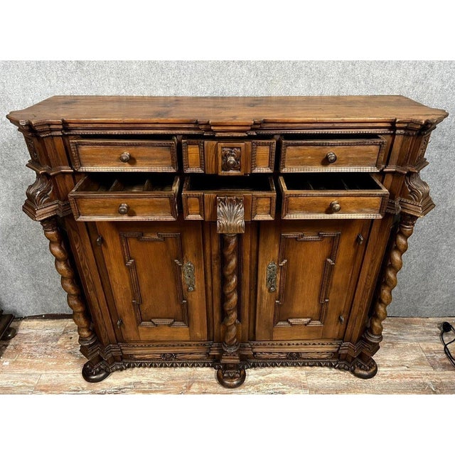 Alsatian Buffet in Stained Wood, 1600s For Sale - Image 6 of 8