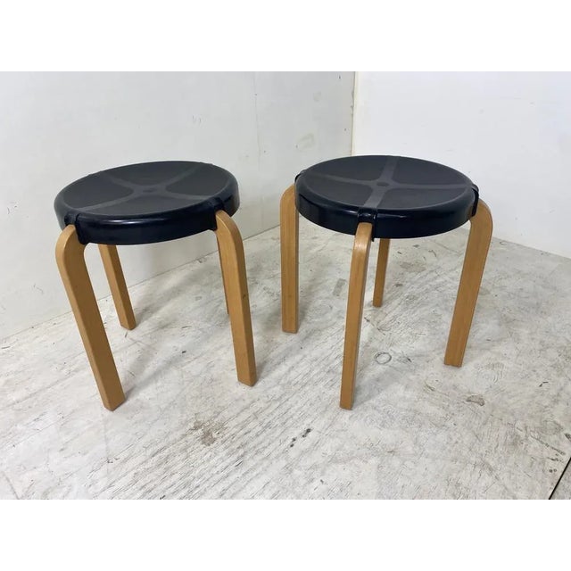 Set of Vintage Scandinavian Style Stools from Kembo, 1970s For Sale - Image 6 of 9