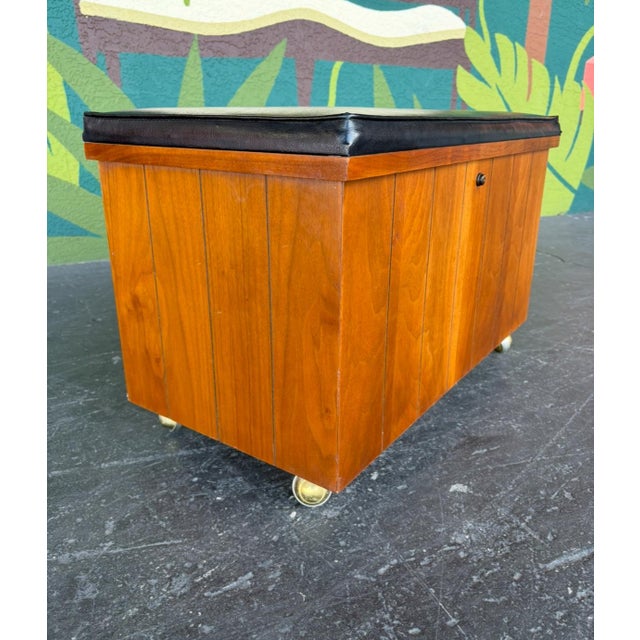 Mid Century Lane Record Storage Bench For Sale In Tampa - Image 6 of 9