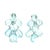 Modern Italian Aquamarine and Diamond Chandelier Earrings in 18k White Gold, Circa 1990, Pair For Sale - Image 3 of 13