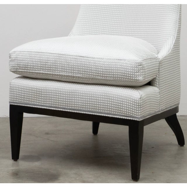 Textile Late 20th Century Pair of Armless Slipper Chairs For Sale - Image 7 of 7