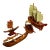 Mid 20th Century Set of Four Wooden Boat Models With Sails, Covered Boat and Hawaiian Outrigger For Sale