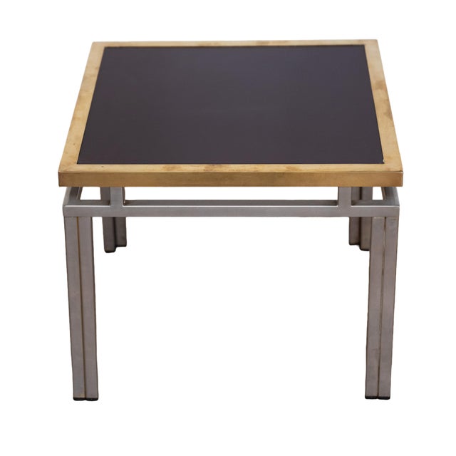 Mid 20th Century French Side Tables of Chrome and Brass by Maison Jansen (Two Available) For Sale - Image 5 of 11