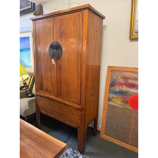 Qing Dynasty Elmwood Wedding Cabinet, Antique For Sale In San Francisco - Image 6 of 13