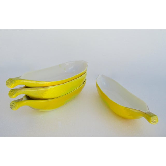 Vintage Ceramic BananaShaped, Ice Cream Sundae Serving Dishes Set of