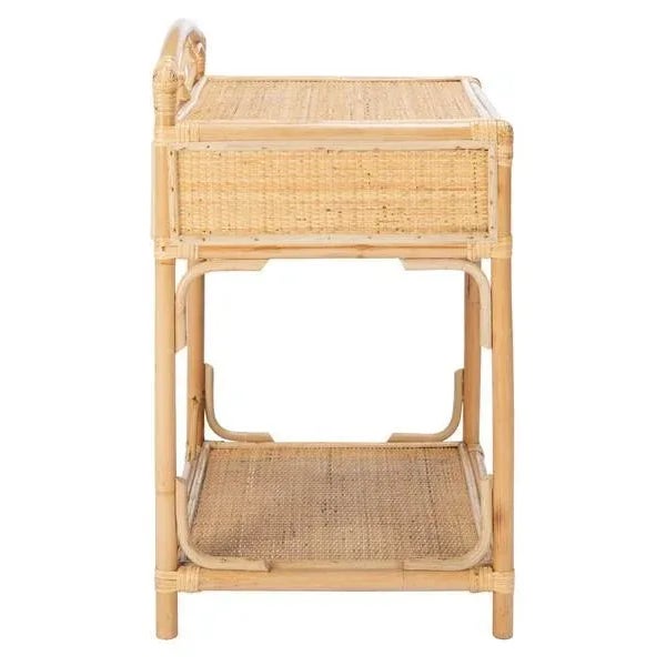 Wood Safavieh Bea 1 Drawer 1 Shelf Nightstand - Natural For Sale - Image 7 of 11