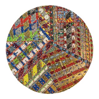 Robert Kerns (American, B. 1943-2022), Large Circle Tape Art Painting, Exhibited at the Walker Art Center, Minneapolis, 1974 For Sale