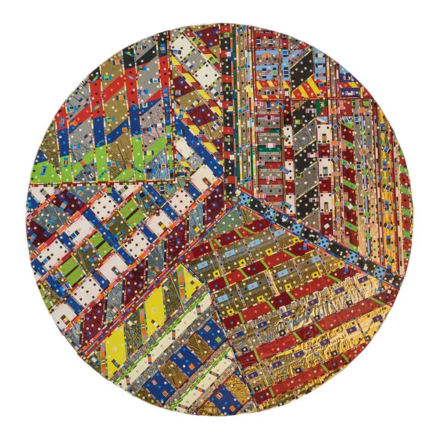Robert Kerns (American, B. 1943-2022), Large Circle Tape Art Painting, Exhibited at the Walker Art Center, Minneapolis, 1974 For Sale