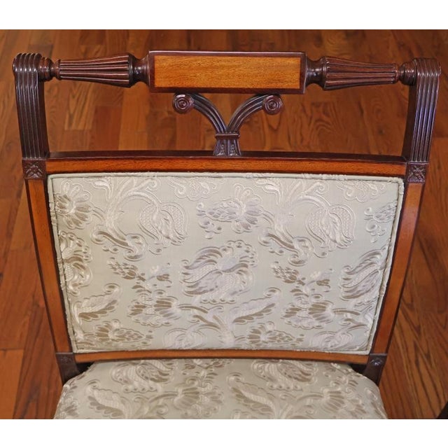 Set of 8 Kindel Winterthur Collection Mahogany and Maple Inlaid Seymour Dining Chairs For Sale - Image 9 of 12