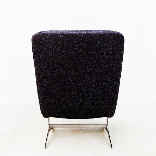 Selig Vintage Mid Century Modern Scoop Lounge Chair in Kvadrat Fabric For Sale - Image 4 of 12