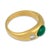 Vintage Emerald Diamond Bezel Set 18k Yellow Gold Ring, Size 5.5 For Sale - Image 4 of 6
