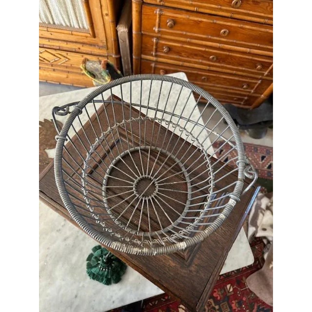 1920s Wire Egg Basket For Sale - Image 4 of 5