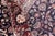 Red Shabby Chic 1990's Floral Pak-Persian Blue/Red Wool Round Rug- 8'1'' X 8'1'' For Sale - Image 8 of 9