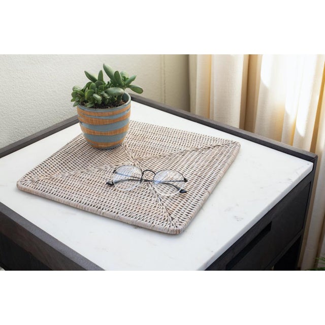 Our hand woven rattan square placemats offer a great way to both decorate and protect your table. Unlike tablecloths,...