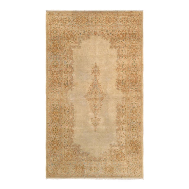 Pasargad Home Vintage Kerman Camel Wool Area Rug, 3'10'' X 6'11'' For Sale