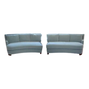 Custom Two-Part Curved Designer Sectional