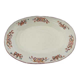 Vintage Hand Painted Tuscan Platter For Sale