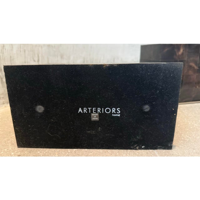 Arteriors Home Matching Pair of Mid-Century Postmodern Tessellated Horn Block Table Lamps, in the Iconic Style of ⁠Karl Springer For Sale - Image 9 of 12