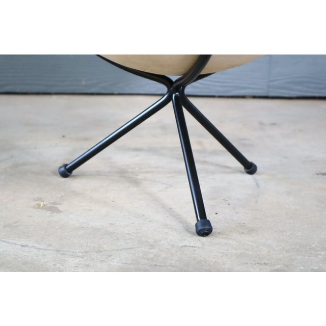 Mid Century Architectural Pottery E-25 Bisque Planter With Iron Base Designed by Rex Goode John Follis Vase Retro For Sale - Image 9 of 11