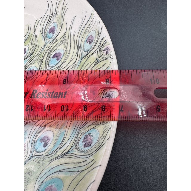 Accent Salad Plates Edie Rose Home Peacock Collection 9 1/8" Brand New - Set of 4 For Sale - Image 9 of 10