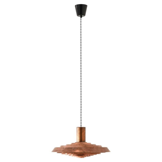 Langelinie Pendant Lamp in Copper attributed to Poul Henningsen, 1950s For Sale - Image 12 of 12