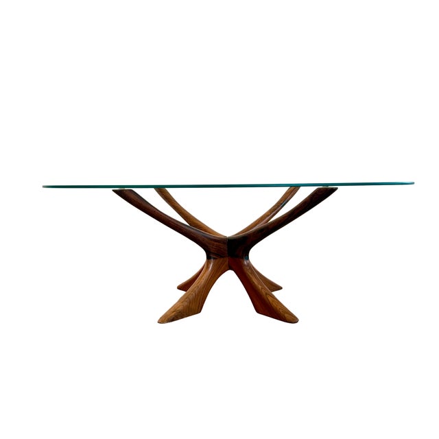 Mid-Century Danish Oval Glass Coffee Table by Illum Wikkelsø, 1960s For Sale - Image 17 of 17