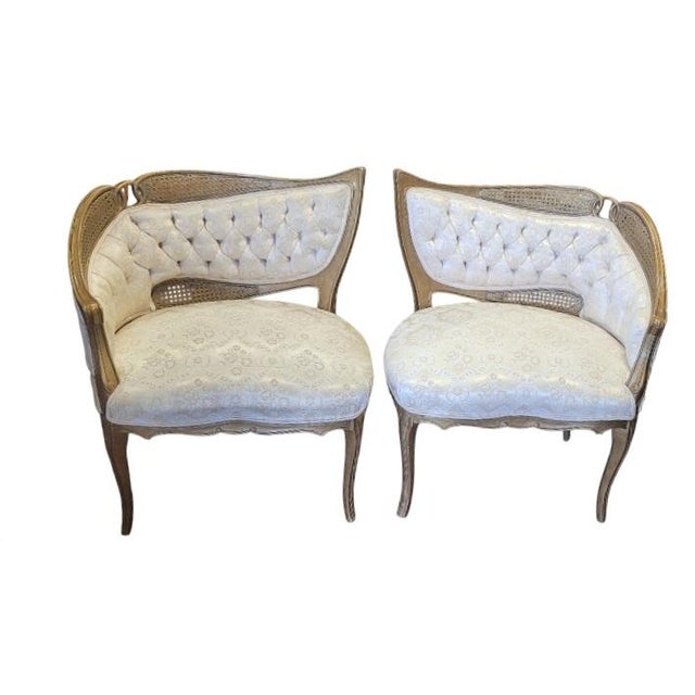 Pair Hollywood Regency 1950s Matched Pair of Leaf Chairs For Sale - Image 12 of 12