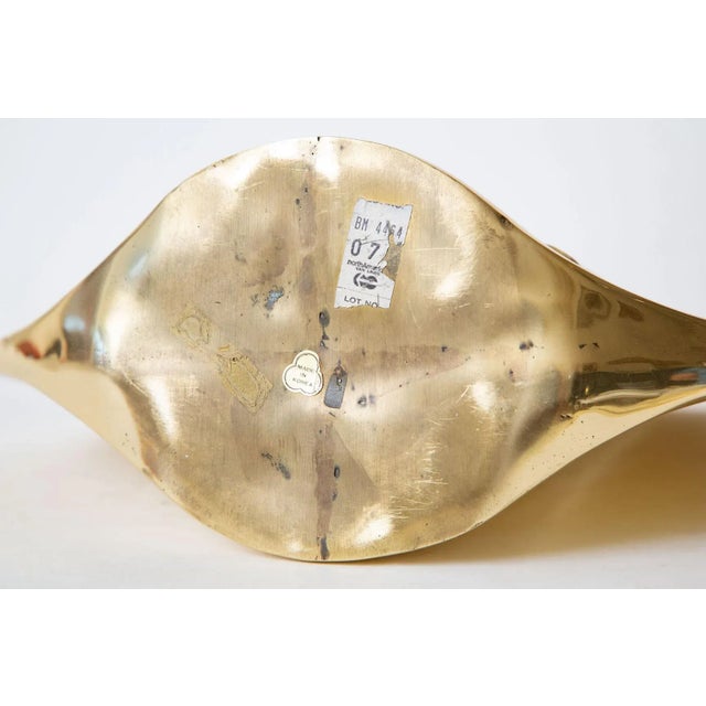 Vintage Brass Dolbi Cashier Monumental Vase or Vessel, 1980's For Sale - Image 9 of 10