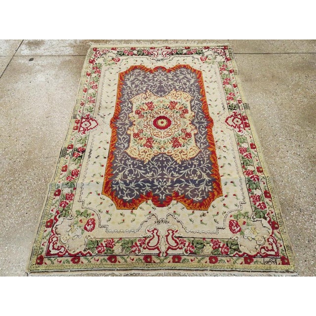 Rustic Galerie Shabab Collection Early 20th Century Turkish Souf Hereke Rug For Sale - Image 3 of 10