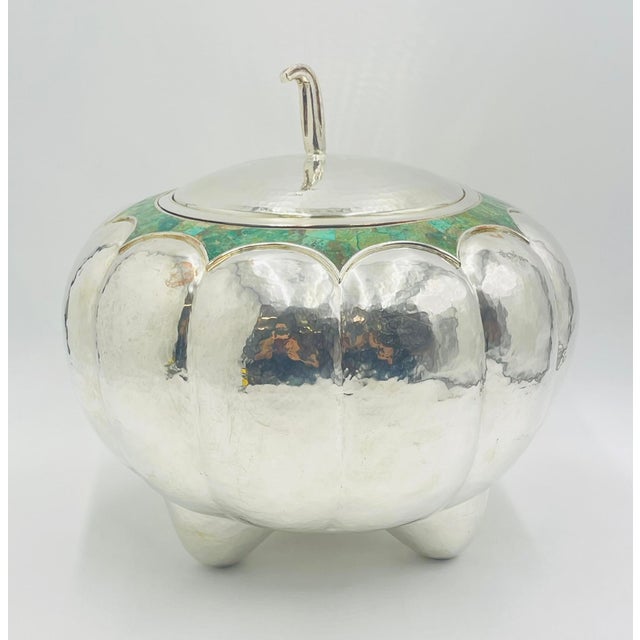 1980s 1980s Rare Emilia Castillo Taxco Serving Covered "Pumpkin" Bowl, Mexican Modernism For Sale - Image 5 of 17