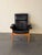 1960s Swedish Adjustable Black Leather Lounge Armchair by Göte Möbler - Mid-Century Modern Recliner For Sale - Image 10 of 11