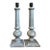 Vintage Distressed Wood Table Lamps - Pair For Sale