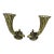 1950s Brass Cornucopia Vases- Set of 2 For Sale