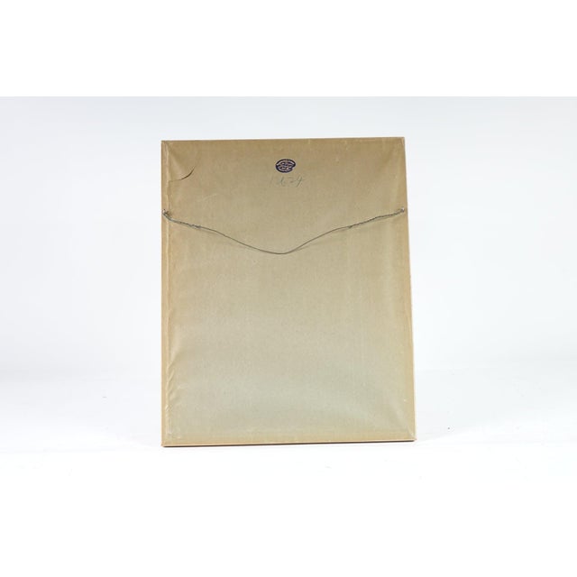 A rare and ethereal pastel-colored lithograph after William Blake, illustrating The Creation of Eve—a profoundly symbolic...