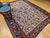 Persian Vintage Heriz Serapi Rug, Hand-Knotted Wool, All-Over Geometric Pattern, Ivory & Blue, 8x10 For Sale - Image 3 of 14