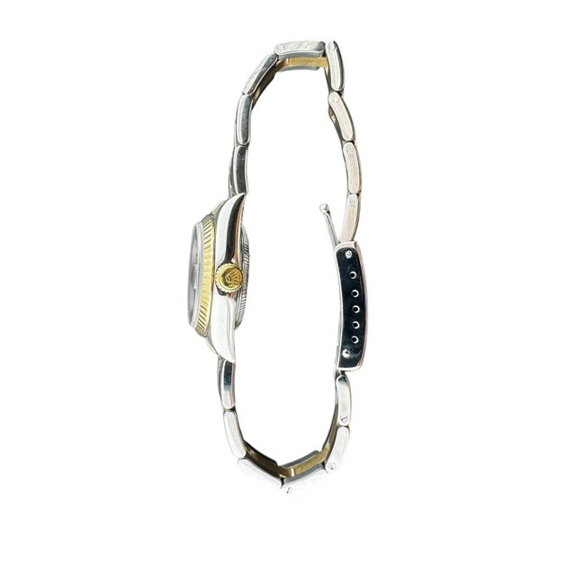 Metal 2002 Rolex Ladies DateJust Two Tone Blue Diamond Dial Watch 79173 For Sale - Image 7 of 18