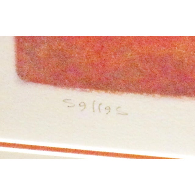 1990s 1990s Ken Elliott "Red Tree Line" Hand Signed Framed Limited Edition Giclee Art For Sale - Image 5 of 7