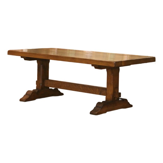 Early 20th Century French Oak Monastery Refectory Dining Table For Sale