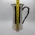 Metal Late 20th Century Silver Tone Pewter Pitcher With Textured Twig Handle Decorative Water Carafe For Sale - Image 7 of 8