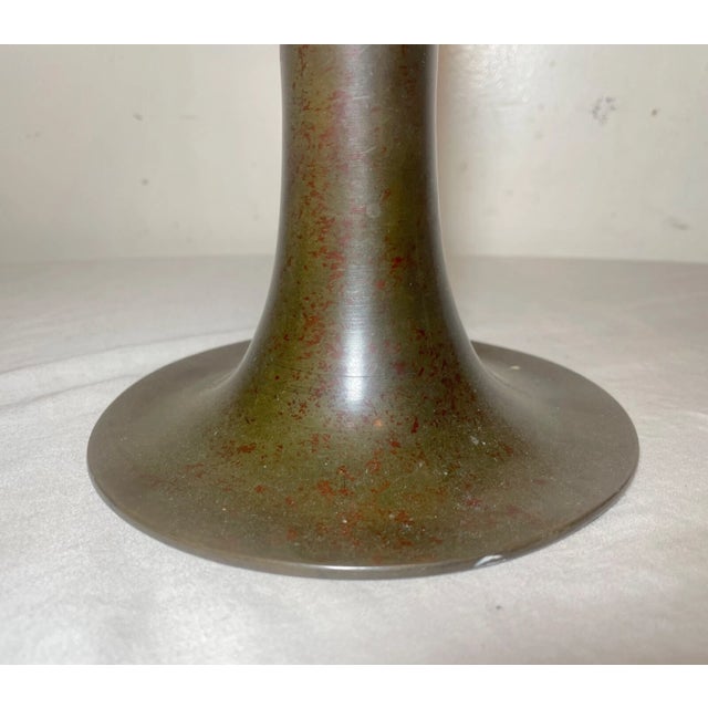 Antique Ornate Patinated Bonze Austrian Reticulated Electric Table Lamps - a Pair For Sale - Image 17 of 18