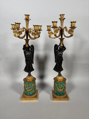 Pair of candelabra with winged Victories, attributed to Pierre-Philippe Thomire (1751-1843)