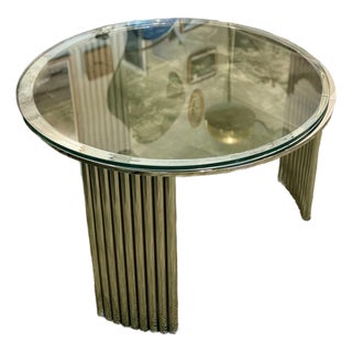A Beautiful Art Deco Futurist Chrome Coffee Table, Circa 1970s For Sale