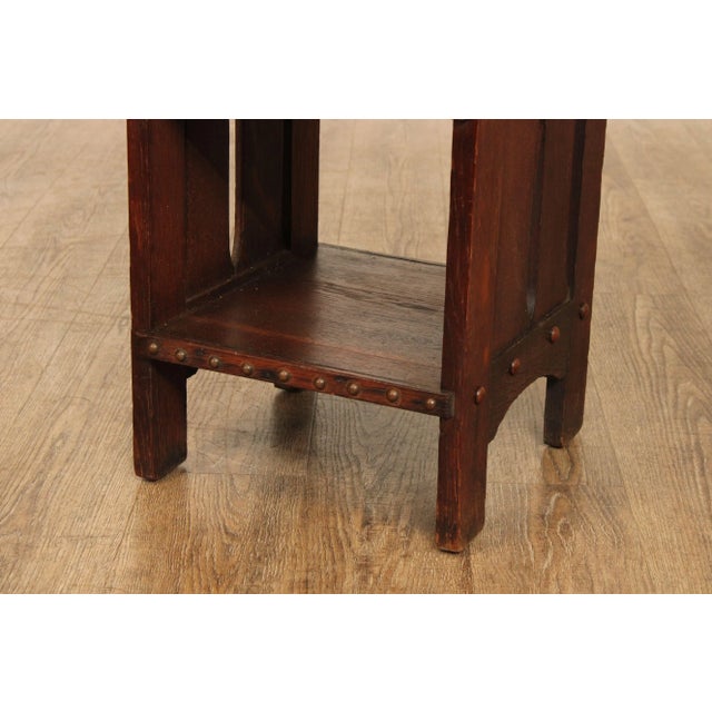 Antique Mission Oak Open Bookshelf Etagere For Sale In Philadelphia - Image 6 of 12