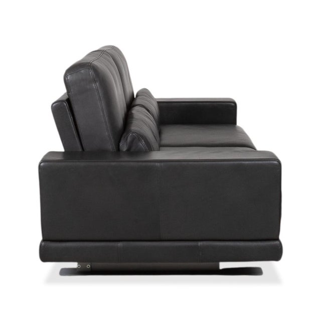 Two-Seater Sofa in Black Leather from Rolf Benz For Sale - Image 9 of 12